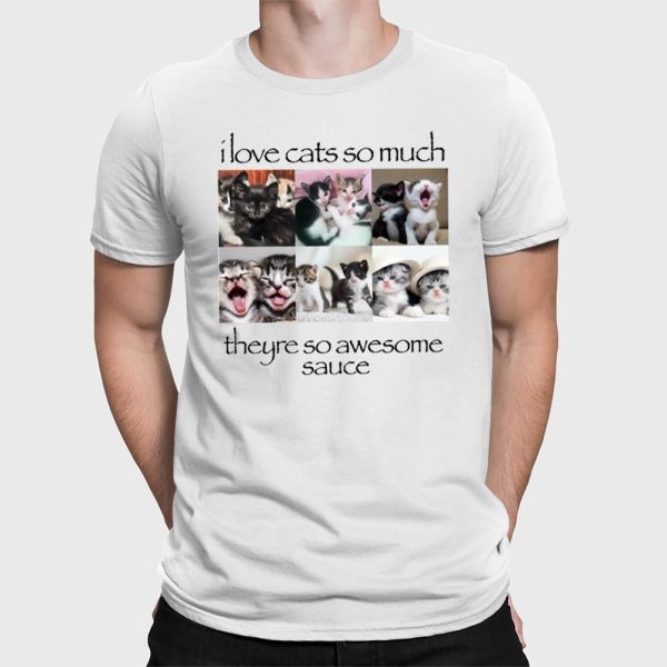 I Love Cats So Much Theyre So Awesome Sauce Shirt