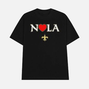 Love Nola New Orleans Fleur De Lis Heart NOLA Shirt 1