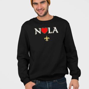 Love Nola New Orleans Fleur De Lis Heart NOLA Shirt 5