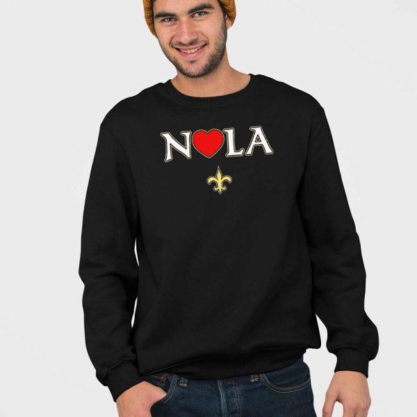 Love Nola New Orleans Fleur De Lis Heart NOLA Shirt